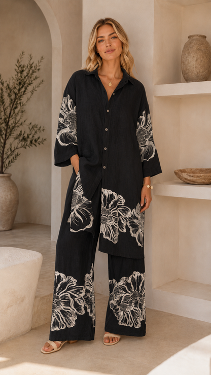 Bloom Escape Linen Blend Set