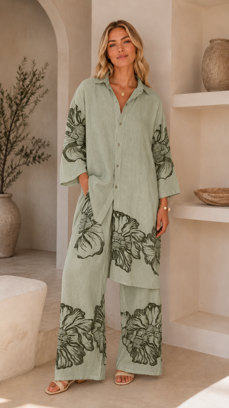 Bloom Escape Linen Blend Set
