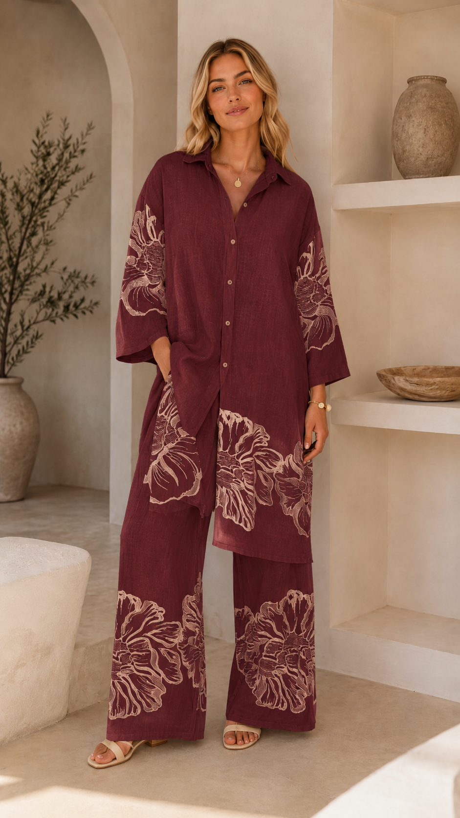 Bloom Escape Linen Blend Set