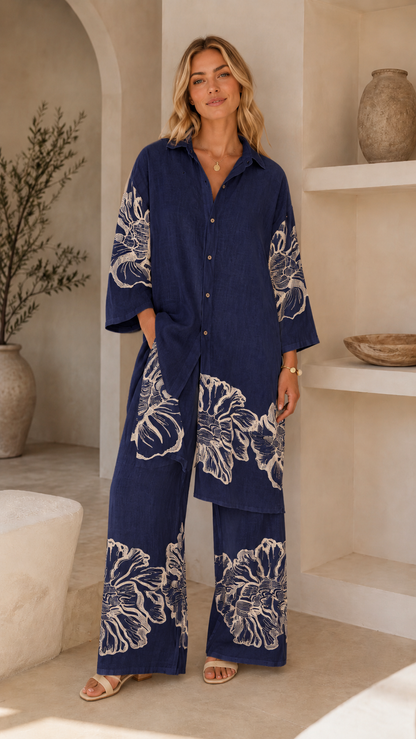 Bloom Escape Linen Blend Set