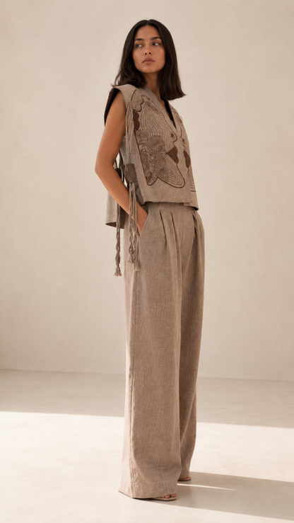 Sand Artisan Wide-Leg Set