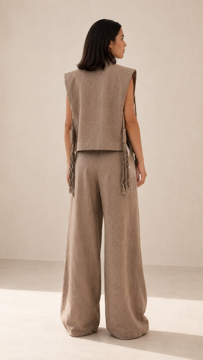 Sand Artisan Wide-Leg Set