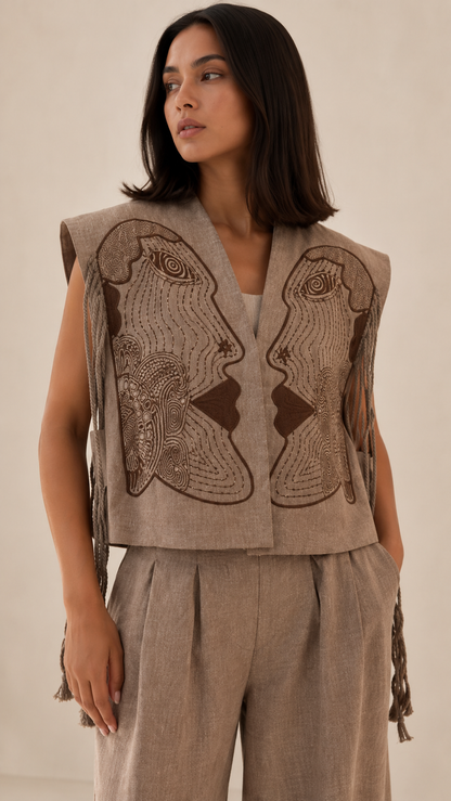 Sand Artisan Wide-Leg Set