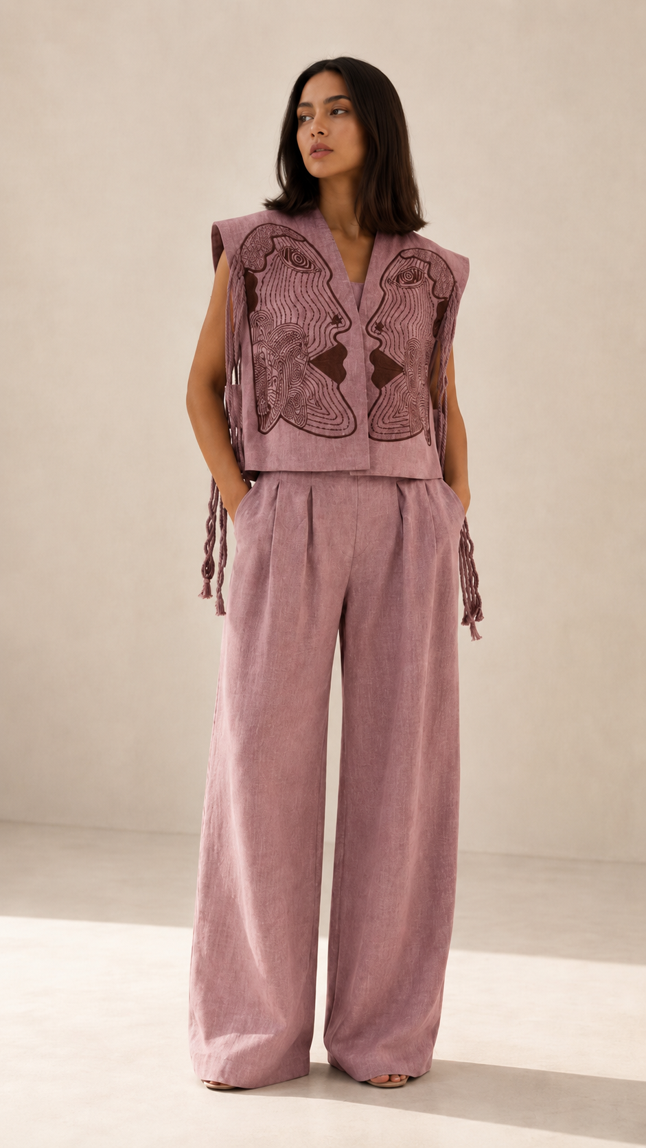 Sand Artisan Wide-Leg Set