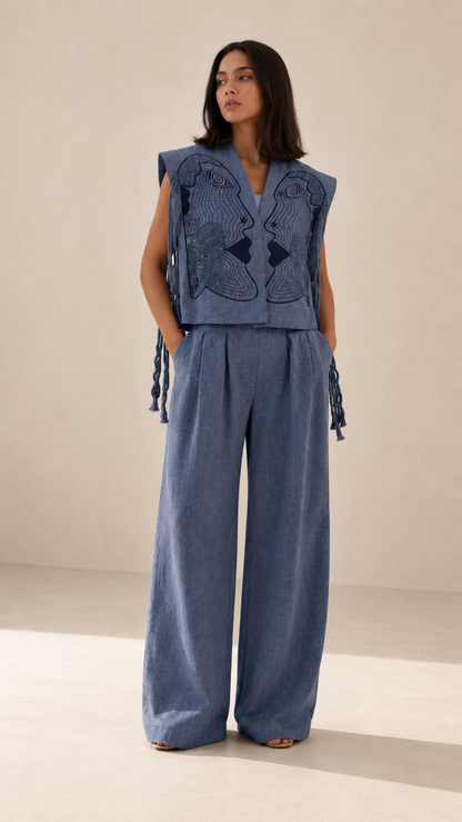 Sand Artisan Wide-Leg Set