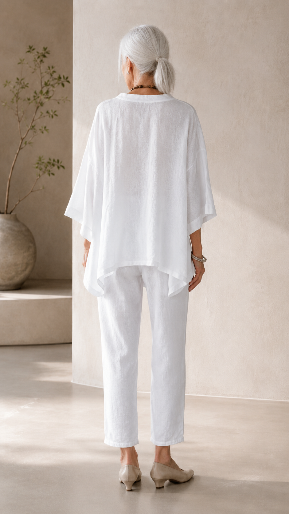 White Linen Relaxed Set