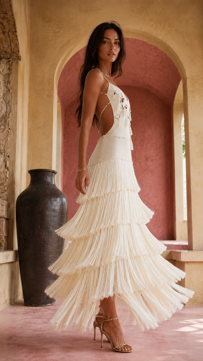 Fringe Midi Dress