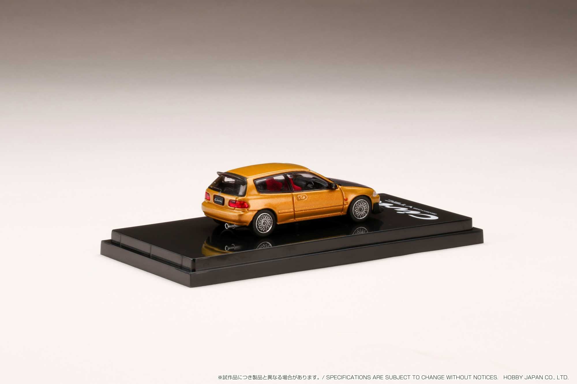 Hobby Japan 1:64 Honda Civic (EG6) SiR 鈪?with JDM Style in Orange Metallic