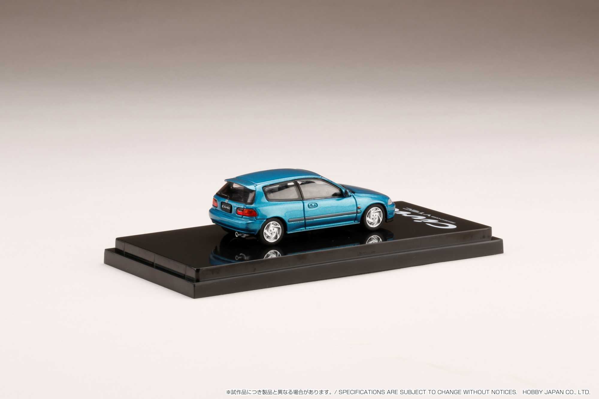 Hobby Japan 1:64 Honda Civic (EG6) SiR 鈪?with Engine Model in Tahitian Green Pearl