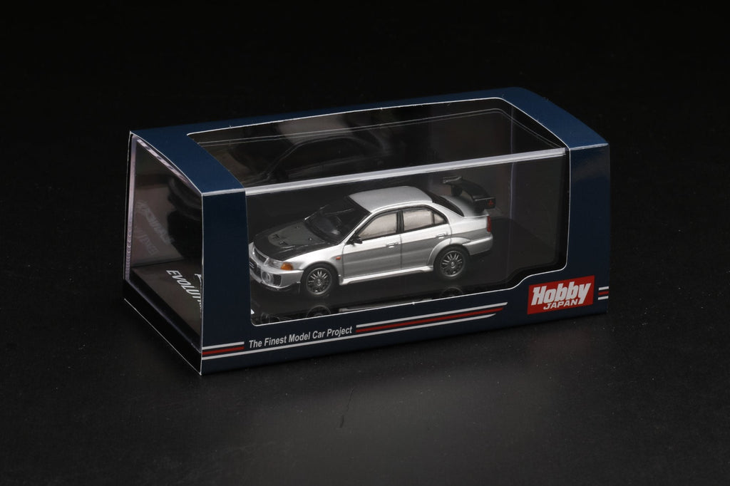 Hobby Japan 1:64 Mitsubishi Lancer GSR Evolution 5 (CP9A) 1998 Customized Version in Silver