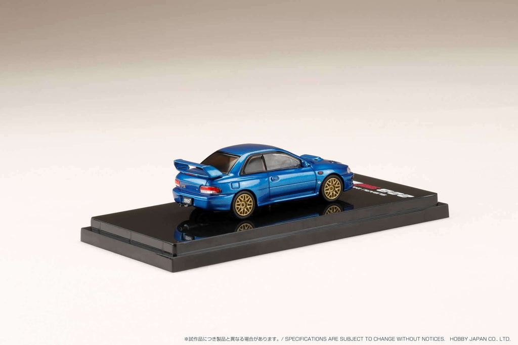 Hobby Japan 1:64 Subaru Impreza 22B STi Version (GC8鏀? with EJ Engine Display in Sonic Blue Mica