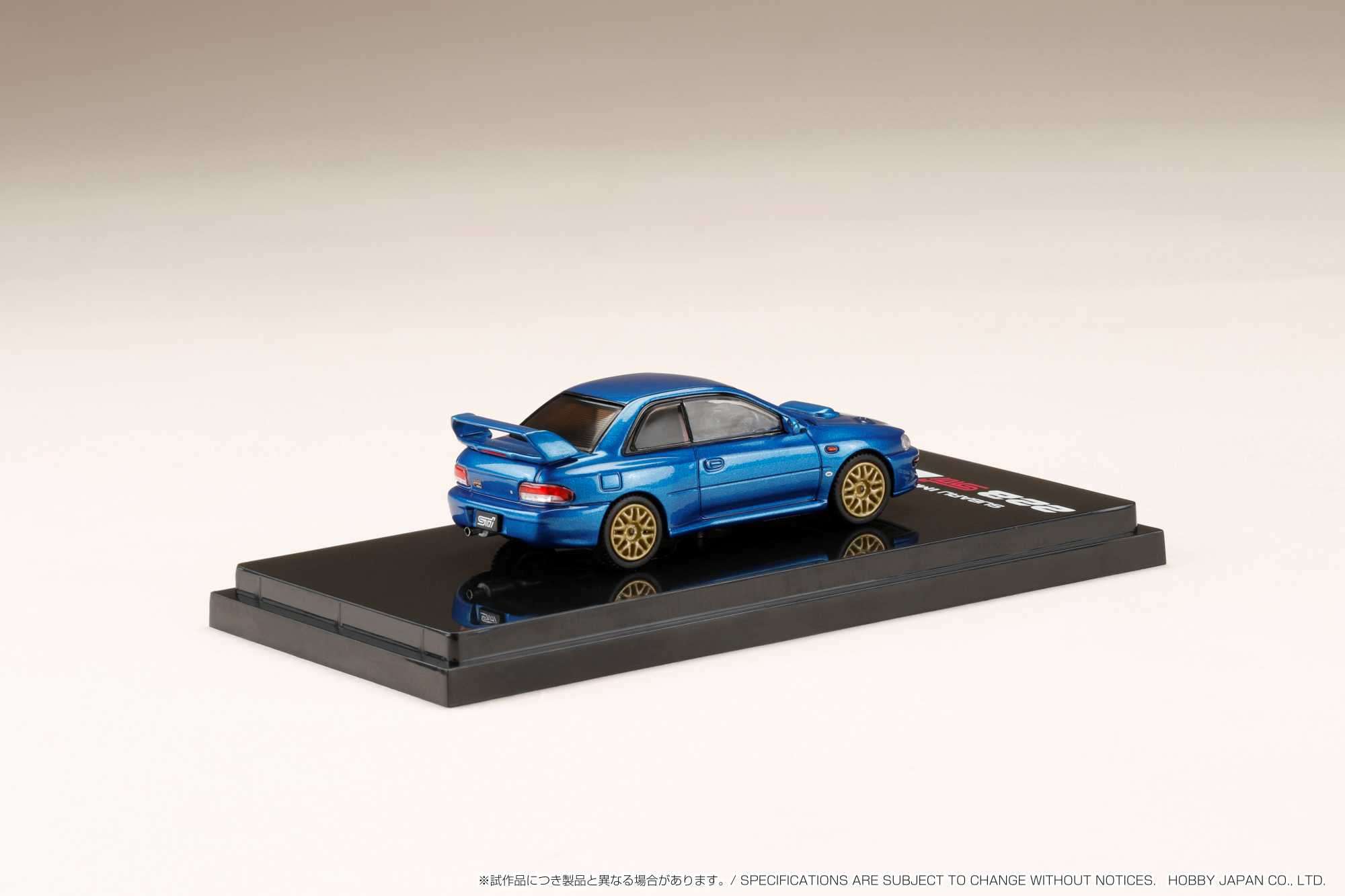 Hobby Japan 1:64 Subaru Impreza 22B STi Version (GC8鏀? with EJ Engine Display in Sonic Blue Mica