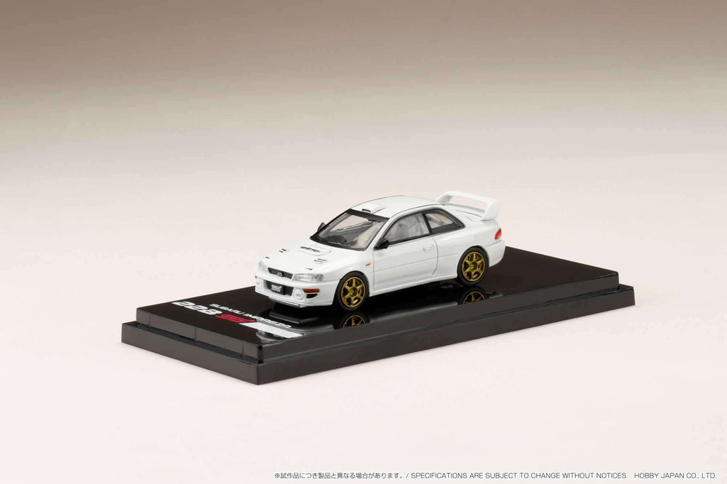 Hobby Japan 1:64 Subaru Impreza 22B STi Version (GC8鏀? Rally Base Car / LHD - Feather White