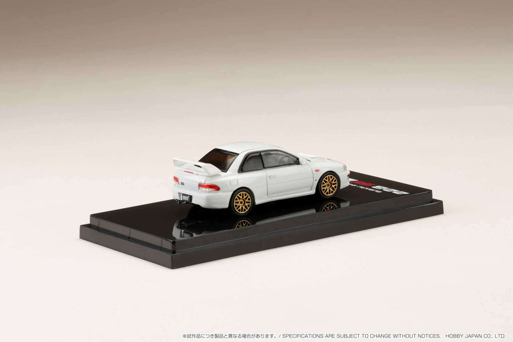 Hobby Japan 1:64 Subaru Impreza 22B STi Version (GC8鏀? with EJ Engine Display in Fether White