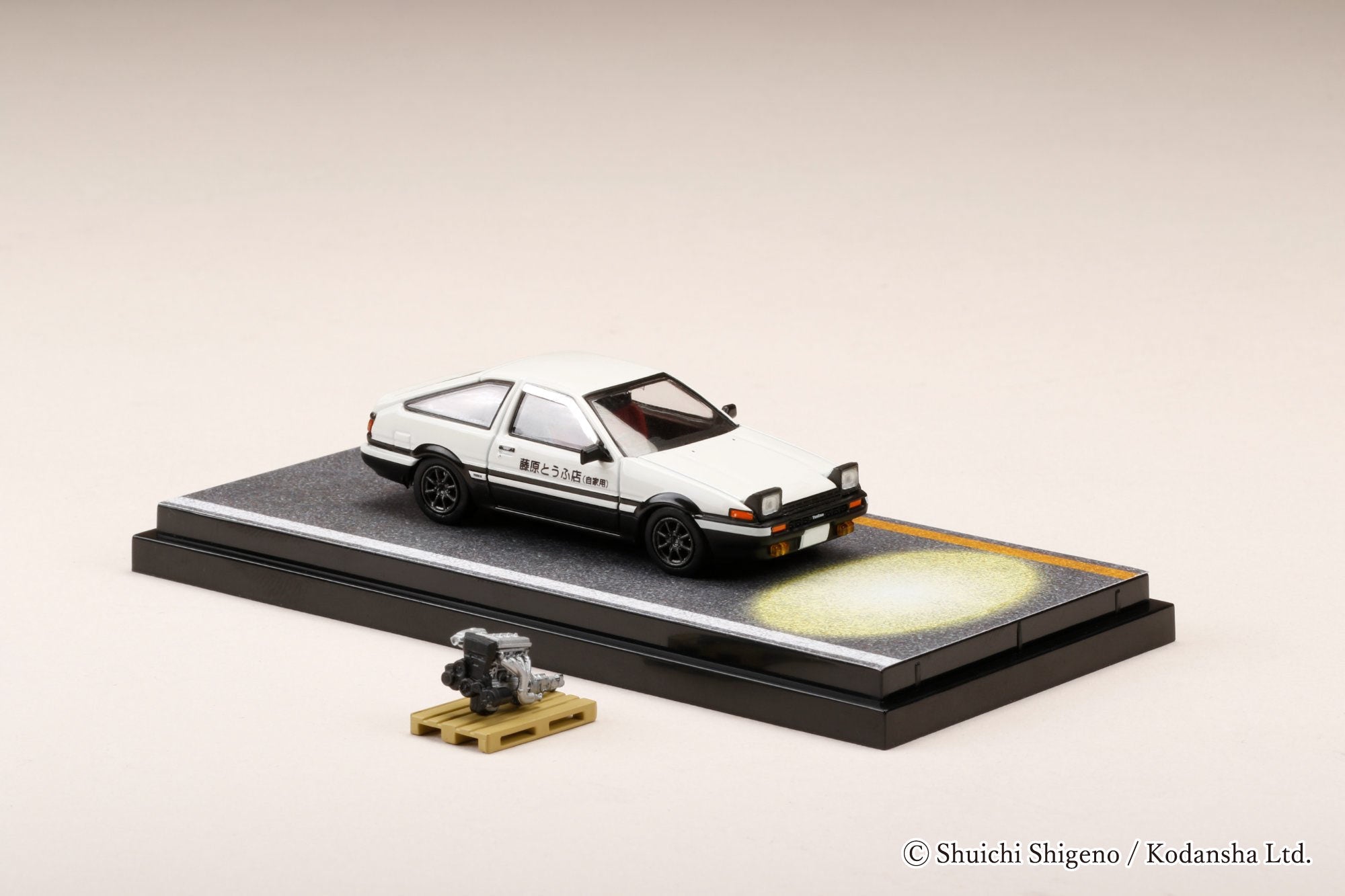 Hobby Japan 1:64 Toyota Sprinter Trueno GT APEX (AE86) 闋枃瀛桪 OPEN HEADLIGHTS / WITH 4A-GE DISPLAY MODEL