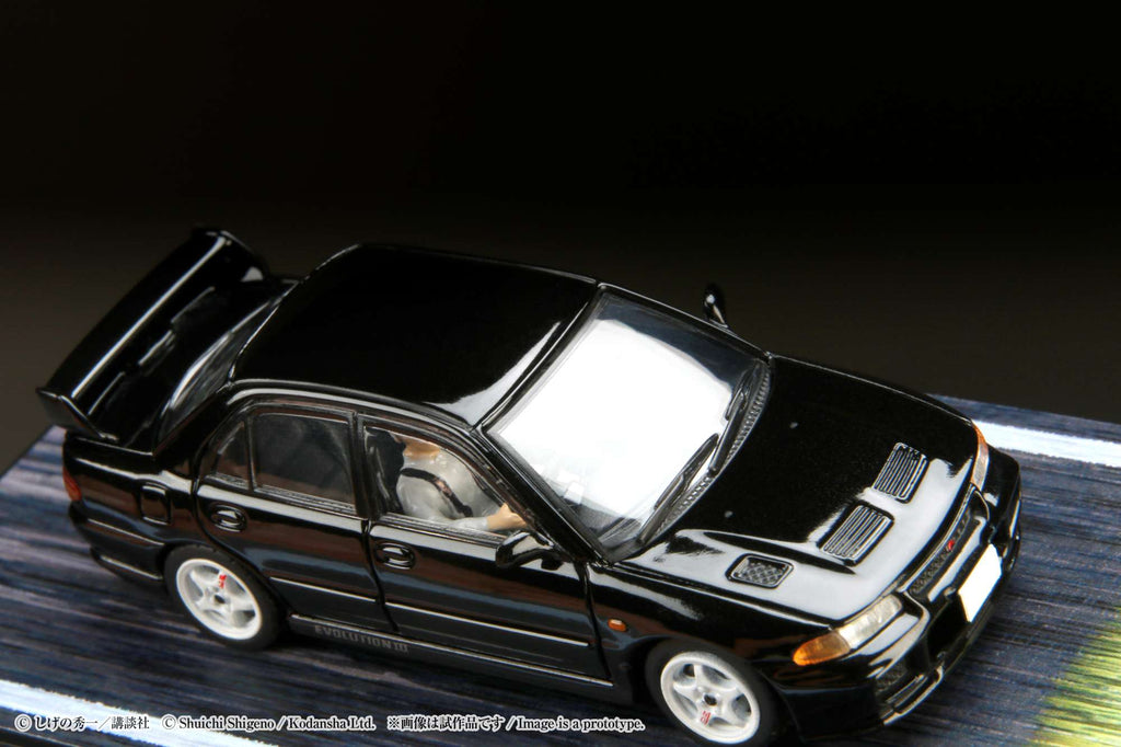 Hobby Japan 1:64 Mitsubishi Lancer RS Evolution 鈪?/ Initial D VS Ryosuke Takahashi with Kyoichi Sudo Figure