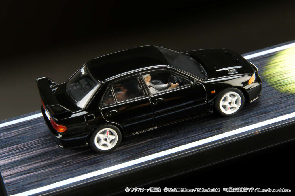 Hobby Japan 1:64 Mitsubishi Lancer RS Evolution 鈪?/ Initial D VS Ryosuke Takahashi with Kyoichi Sudo Figure