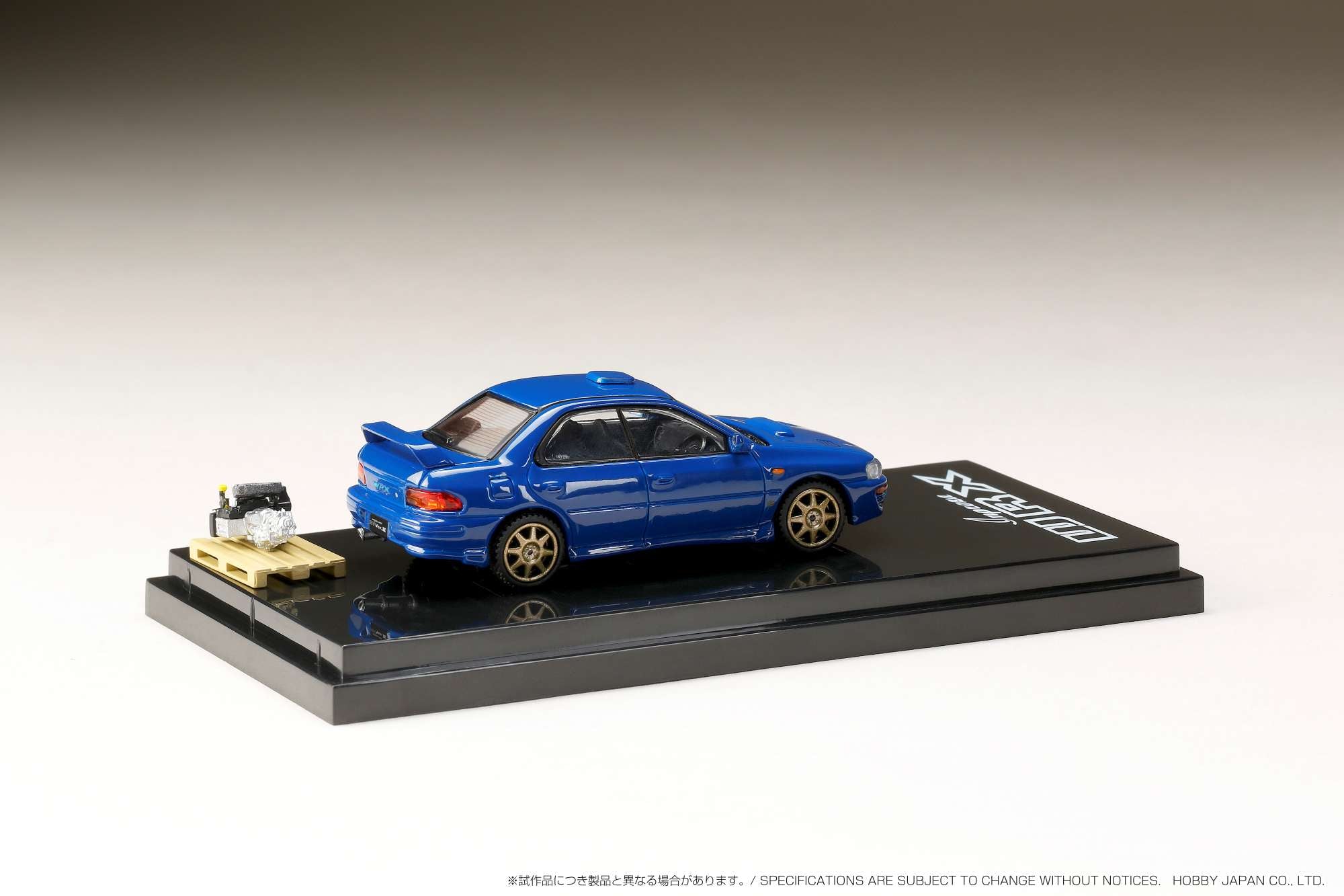 Hobby Japan 1:64 Subaru Impreza WRX (GC8) STi Version 鈪?Sports Blue with Engine Display Model