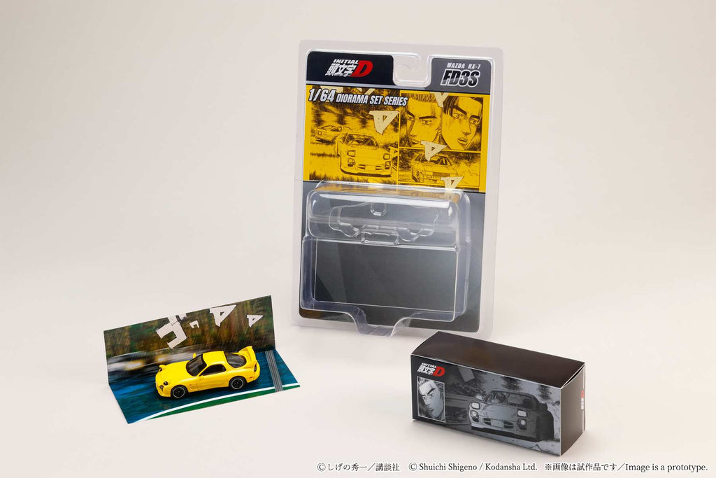 HobbyJapan 1/64 MAZDA RX-7 (FD3S) Project D/ INITIAL D Keisuke Takahashi VS Wataru Akiyama