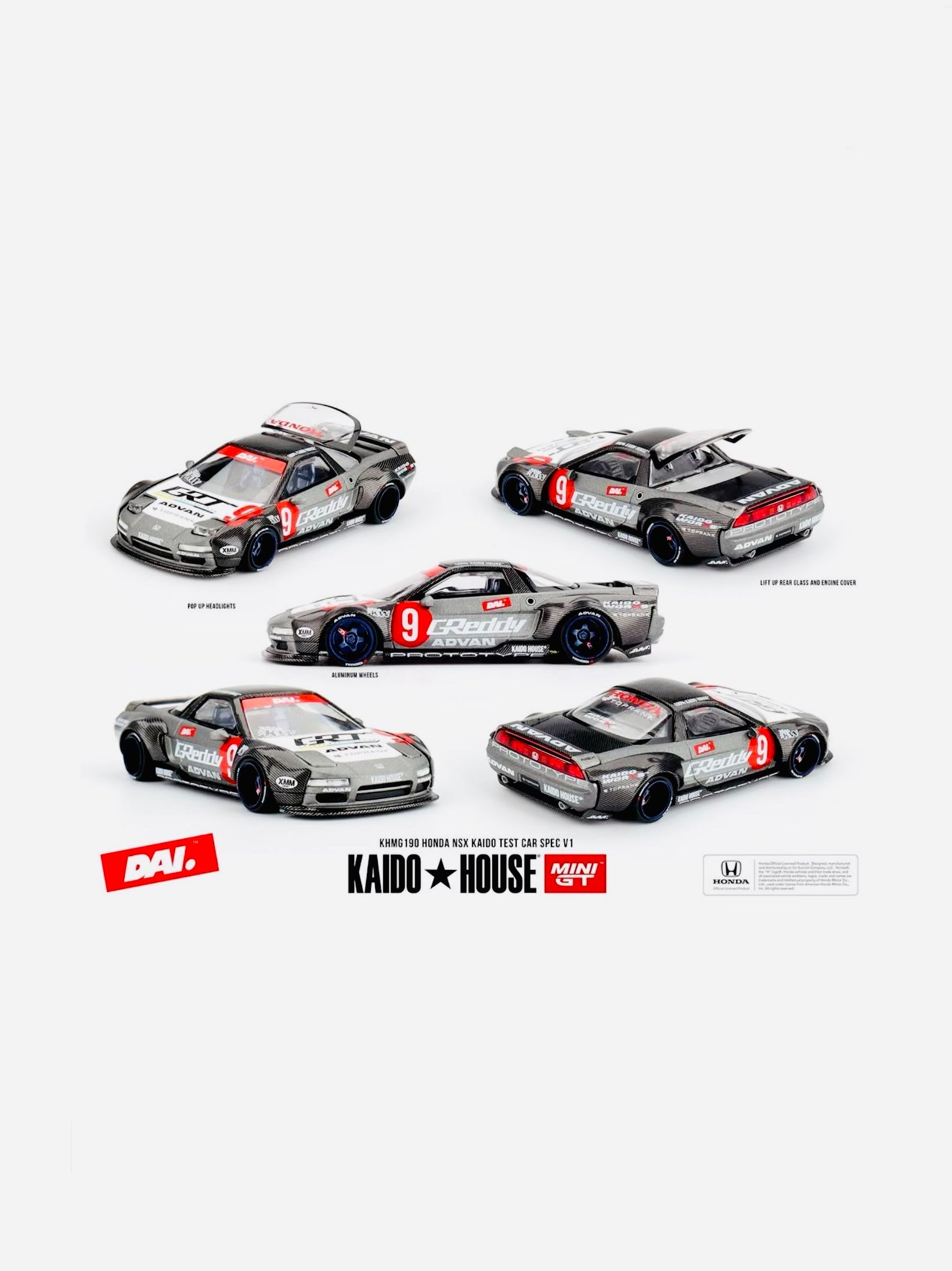 Mini GT x Kaido House Collab Factory Sealed Honda NSX Kaido Test Car Spec V1 #190