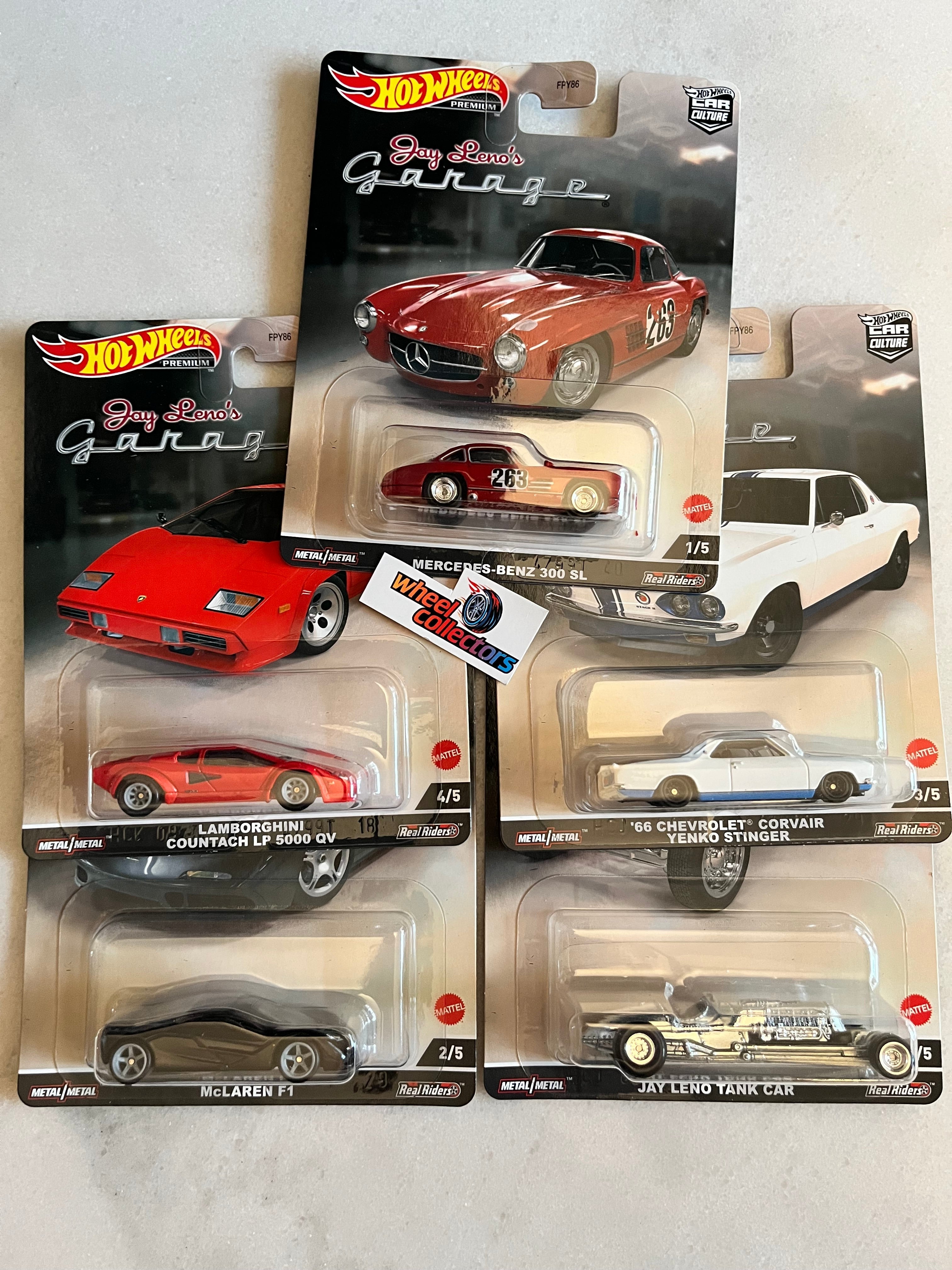 Jay Leno's Garage Complete 5 Car Set * 2022 Hot Wheels Car Culture Case N
