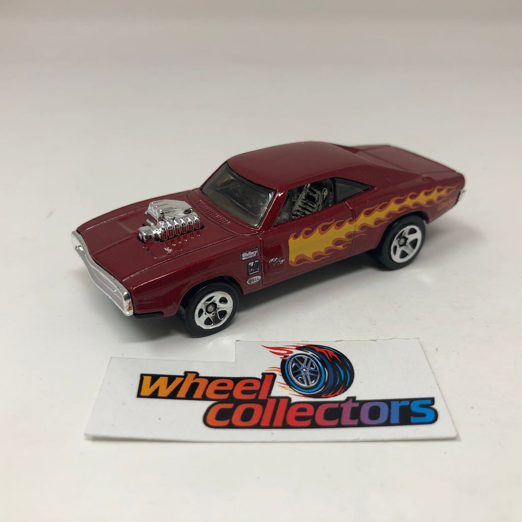 70 Dodge Charger R/T * Burgandy * Hot Wheels Loose 1:64 Scale