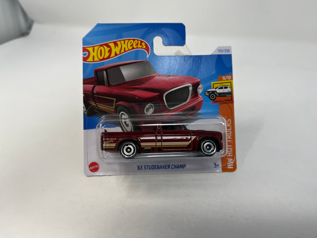 63 Studebaker Champ #155 * Burgundy * 2024 Hot Wheels SHORT CARD Case J