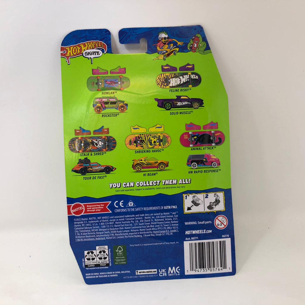 2023 Hot Wheels Skate* Maximum Leeway & Ferocious Foods Skate Board & Shoes