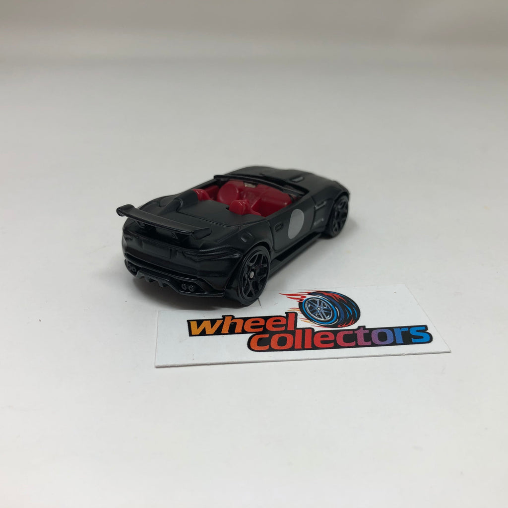 15 Jaguar F-Type Project 7 * Black * Hot Wheels Exotics European Series Loose 1:64 Scale