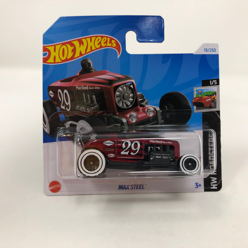 Max Steel #19 * Red * 2024 Hot Wheels Basic Short Card Case A