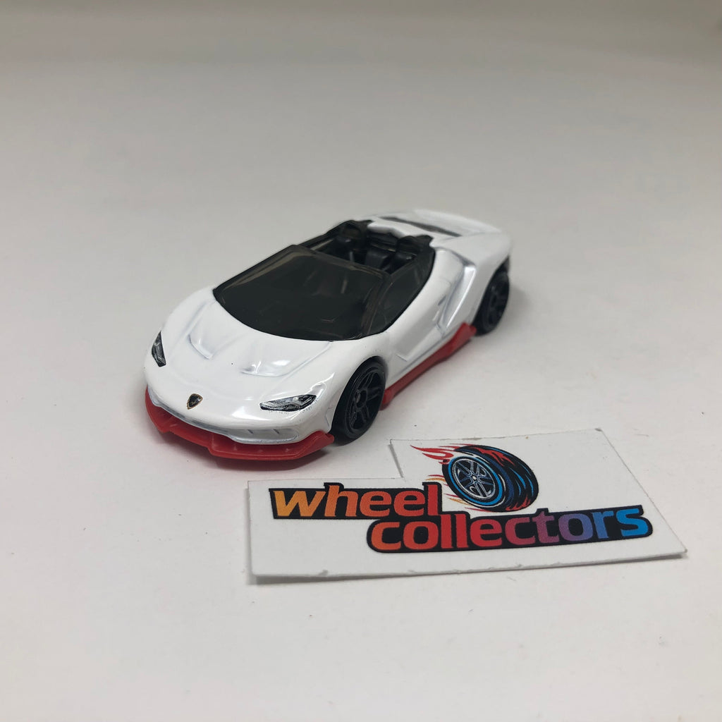 16 Lamborghini Centenario Roadster * White * Hot Wheels Loose 1:64 Scale
