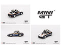 MINI GT 1:64 Porsche 911 Dakar Rallye Design Package White/Gentian Blue Metallic