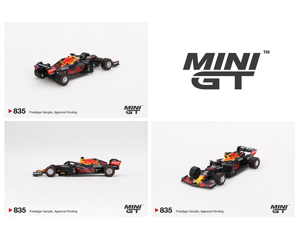 MINI GT 1:64 Red Bull RB16B #33 Max Verstappen 2021 Abu Dhabi Grand Prix Winner
