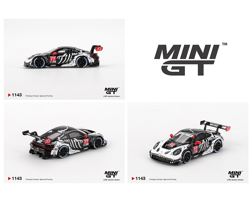 MINI GT 1:64 Porsche 911 GT3 R #77 AO Racing 2025 IMSA Petit Le Mans (LIMIT 2 PER CUSTOMER)