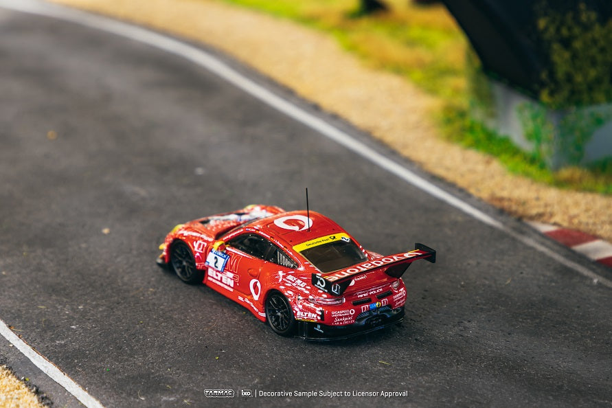Tarmac Works 1:64 Porsche 911 GT3 R, N眉rburgring 24h 2018, M. B枚ckmann / S. Jans / L. Luhr / J-E. Slooten
