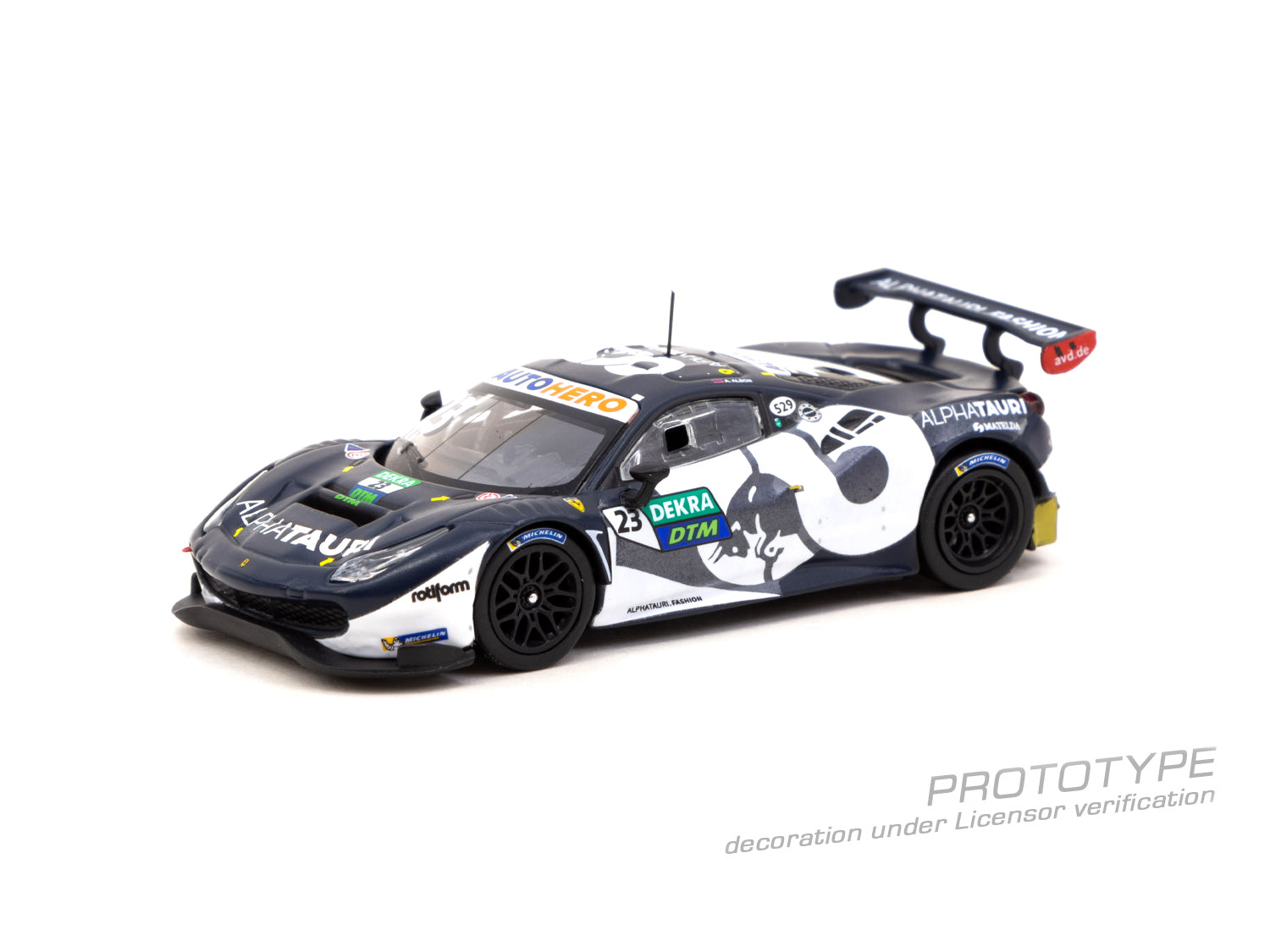 Tarmac Works 1:64 Ferrari 488 GT3, DTM 2021 N眉rburgring Race 2 Winner, Alex Albon