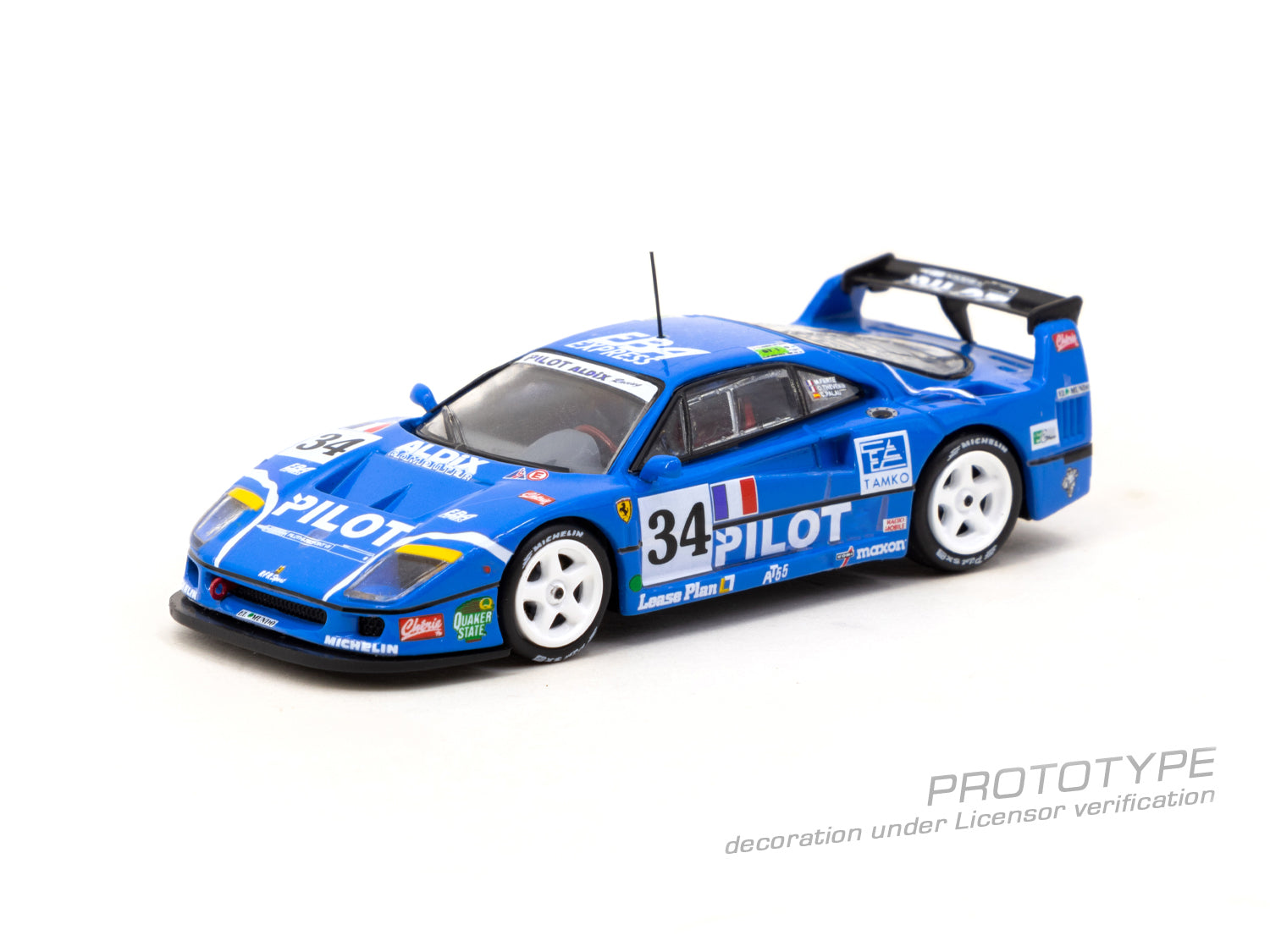 Tarmac Works 1:64 Ferrari F40 LM, 24h of Le Mans 1995, M. Fert茅 / O. Th茅venin / C. Palau