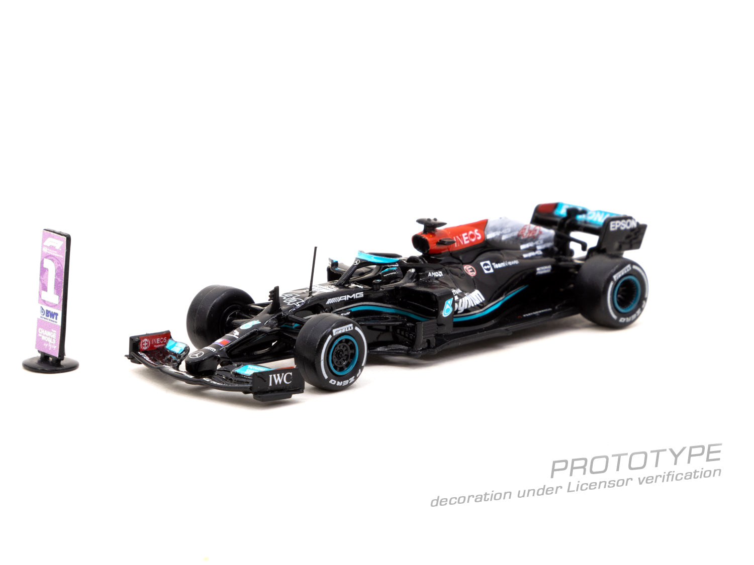 Tarmac Works 1:64 Mercedes-AMG F1 W12 E Performance S茫o Paulo Grand Prix 2021 Winner Lewis Hamilton