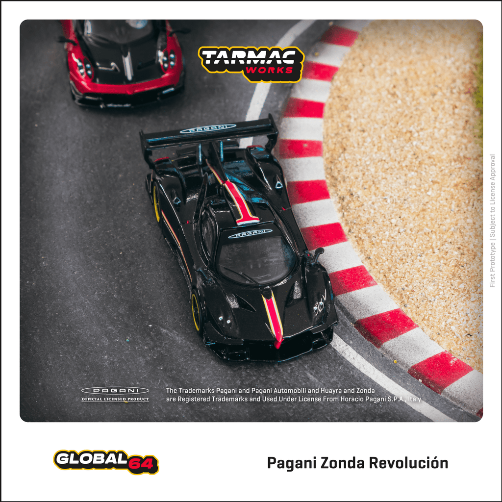 Tarmac Works 1:64 Pagani Zonda Revoluci贸n Nero Oro