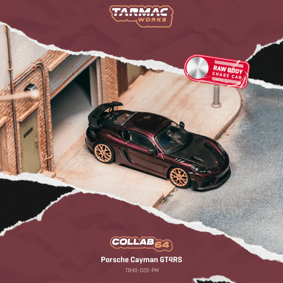*PREORDER* Tarmac Works 1:64 Porsche Cayman GT4 RS in Amethyst Metallic