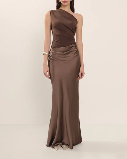 Sexy Slant Shoulder Party Dress