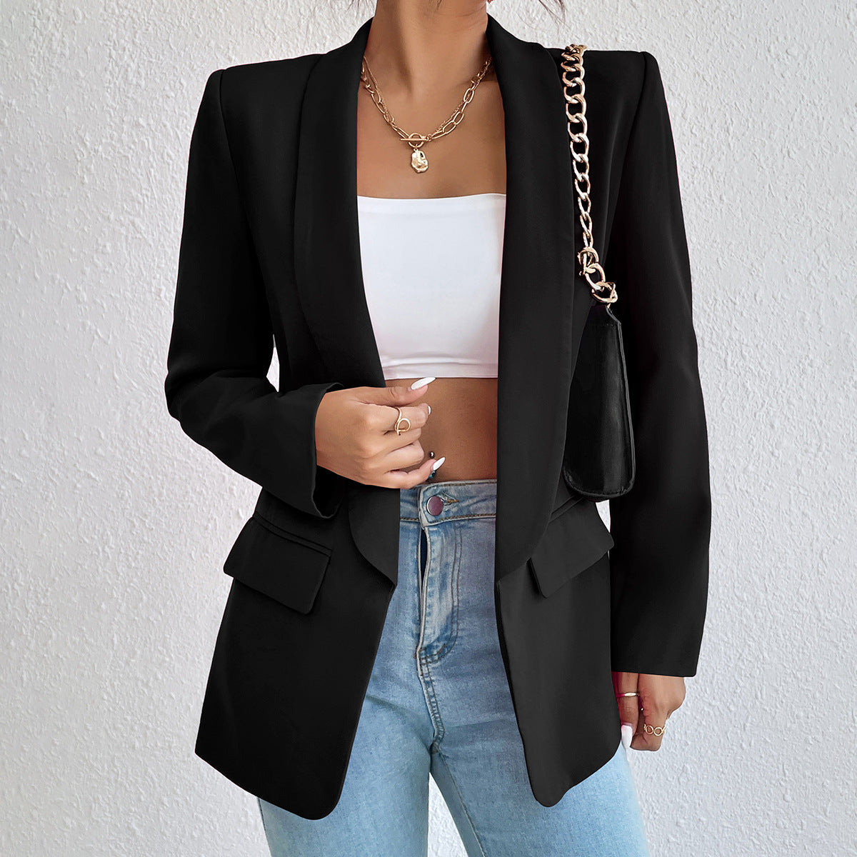 Winter Rose Fashion Suit Lapel