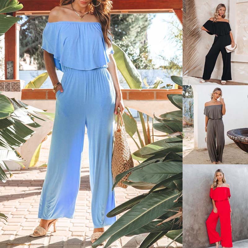 Fashion Temperament Leisure Wide Leg Jumpsuit Women