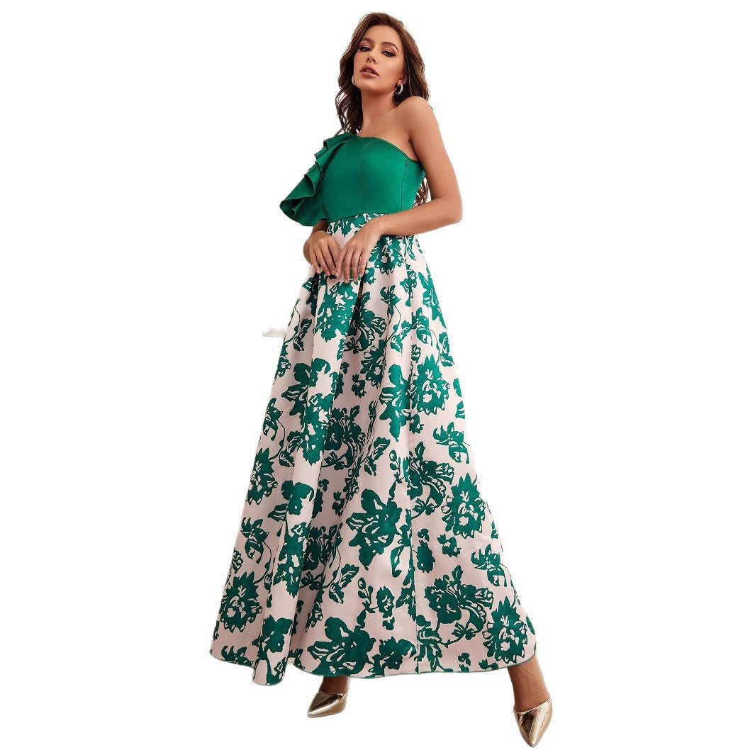 Elegant Digital Printing Dress Women