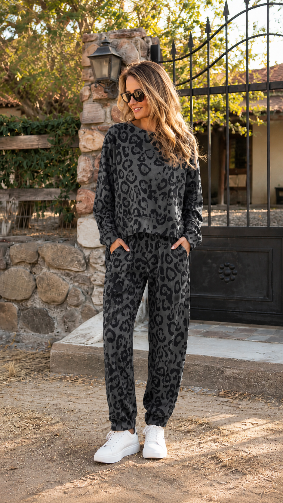 Leopard Jogger Lounge Set