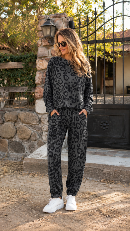 Leopard Jogger Lounge Set