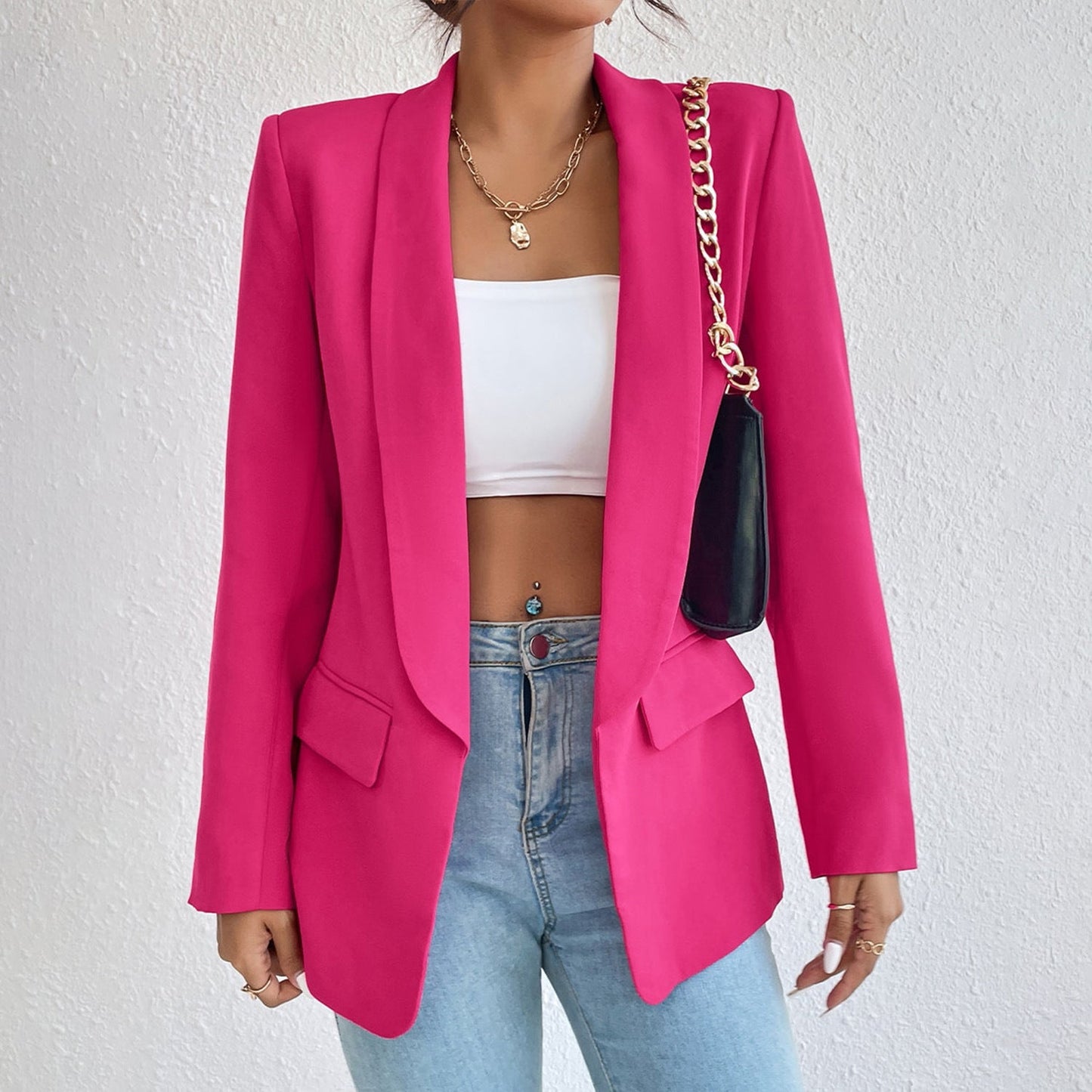 Winter Rose Fashion Suit Lapel