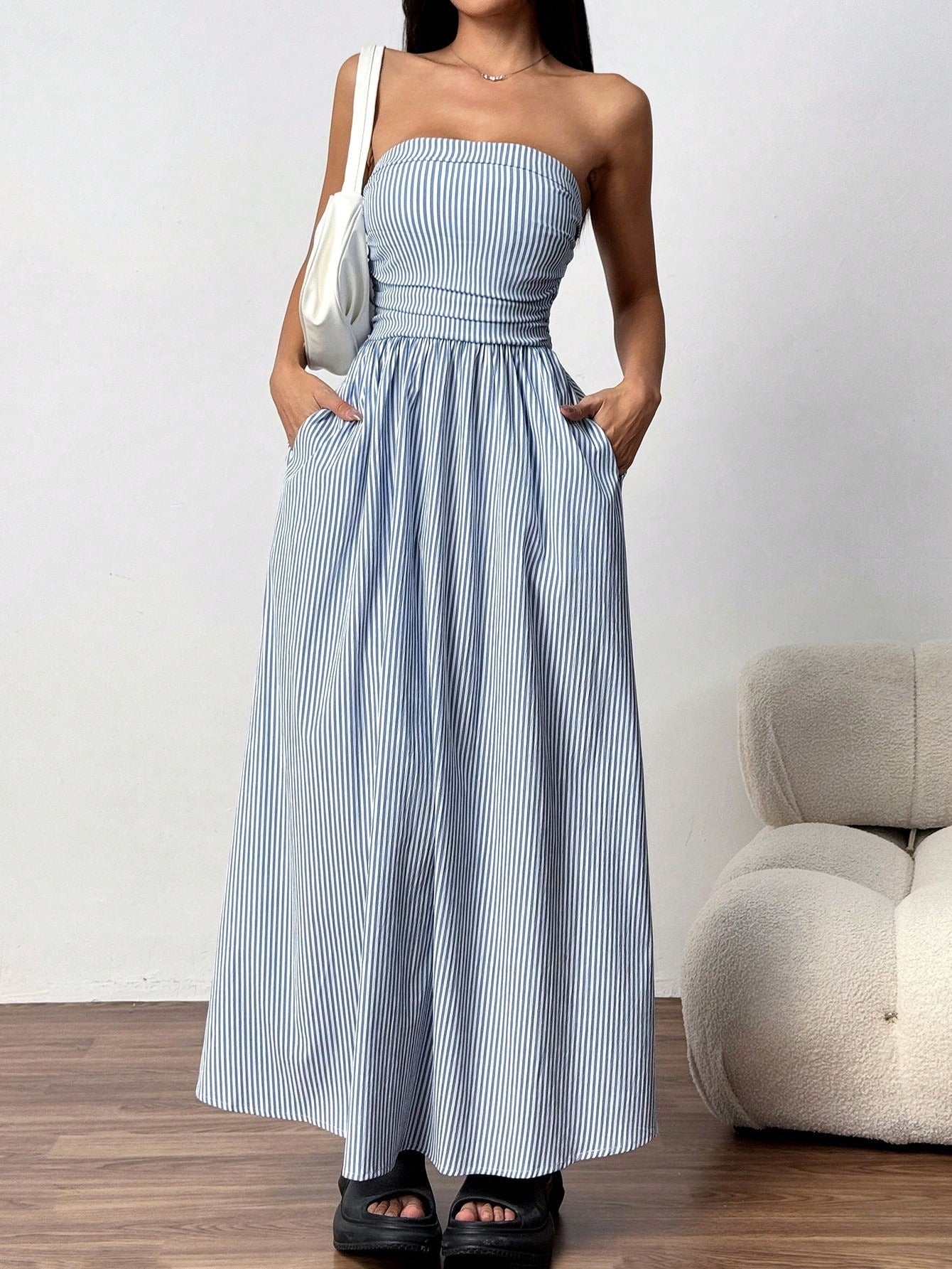 Long Pocket Dress For Women