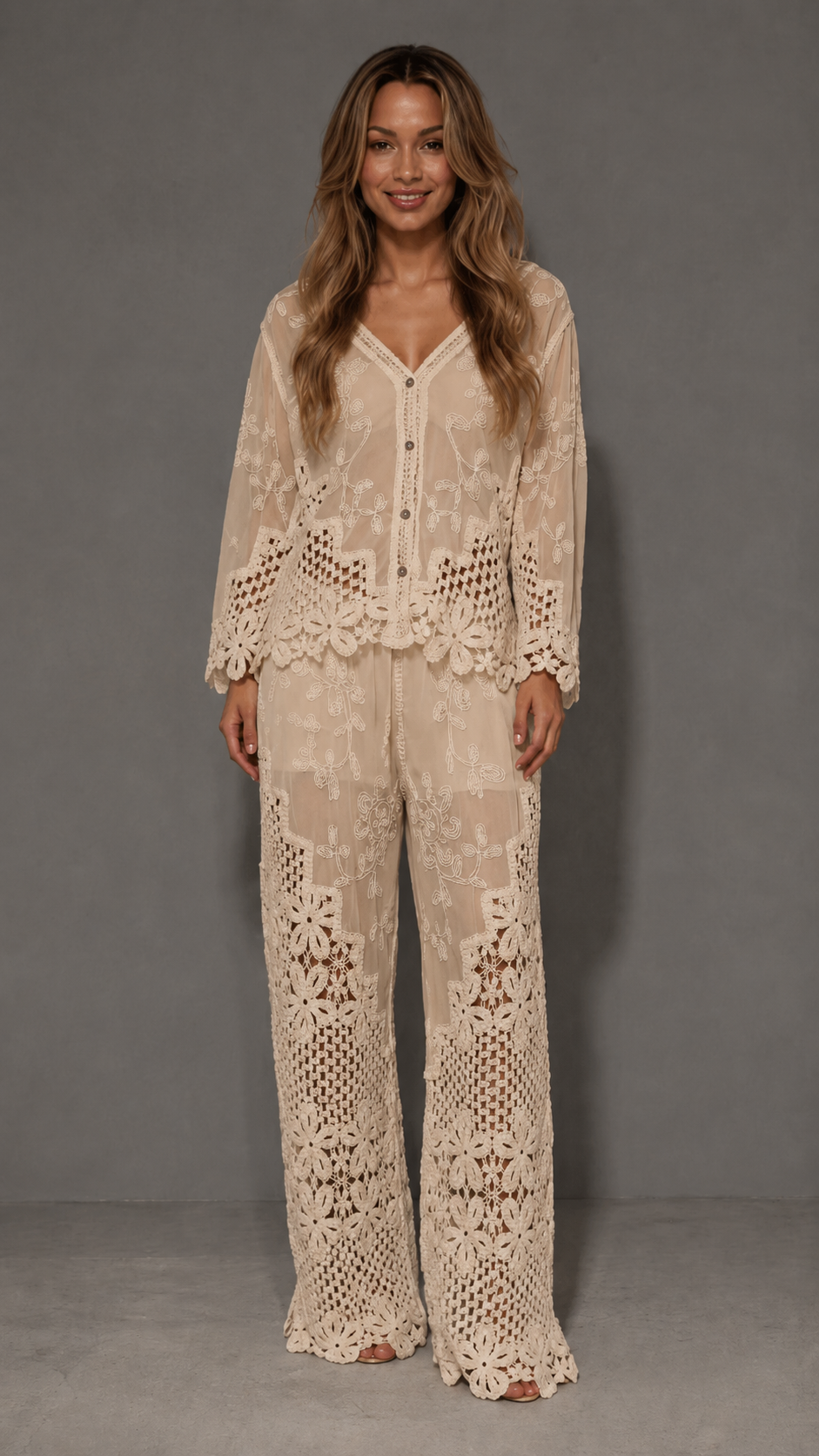 Embroidered Lace Set