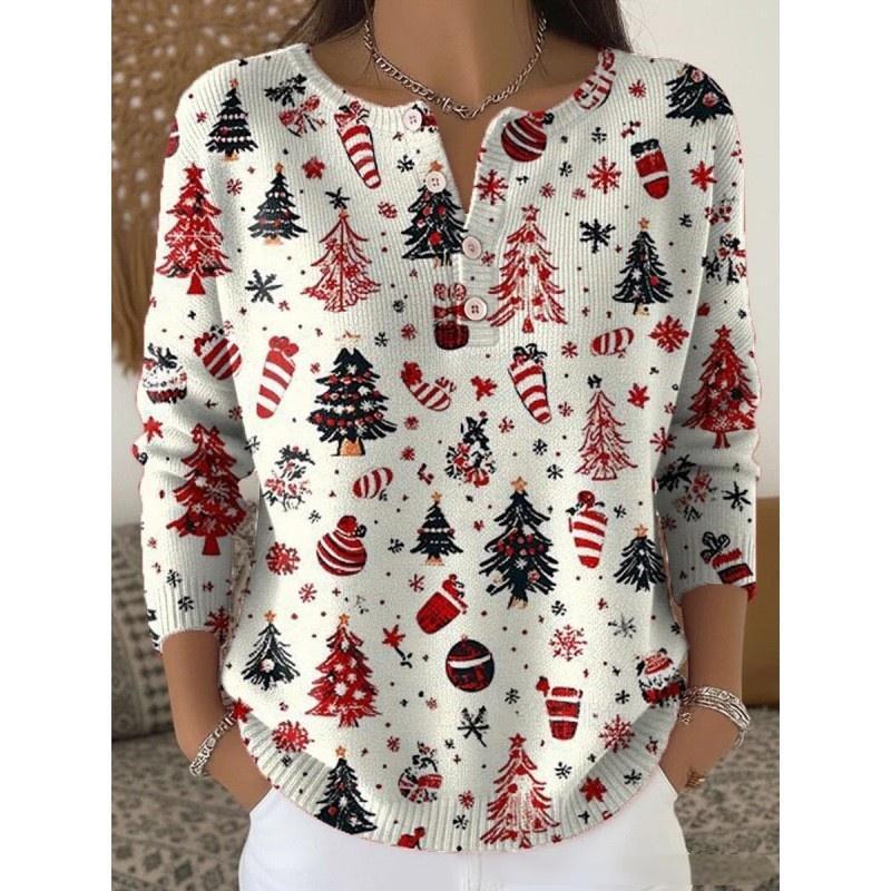 Christmas 3D Digital Print T-Shirt Women